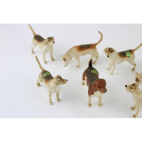 174 - Beswick to include seven foxhounds and a beagle (8).