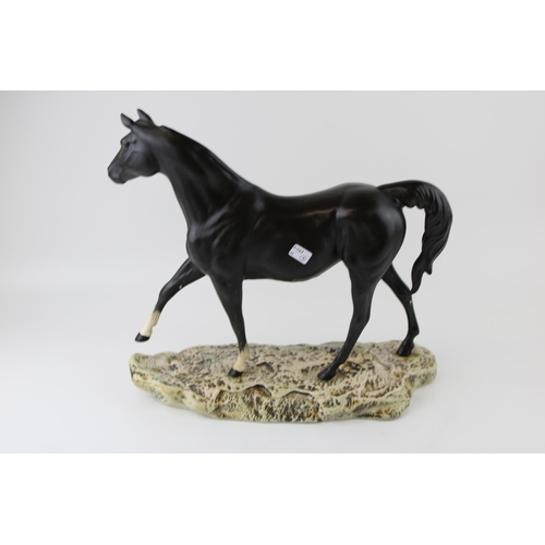 189 - Beswick Connoisseur Figure No.2671 'Moonlight' Black Matt on Ceramic Plinth. Height 29cm.