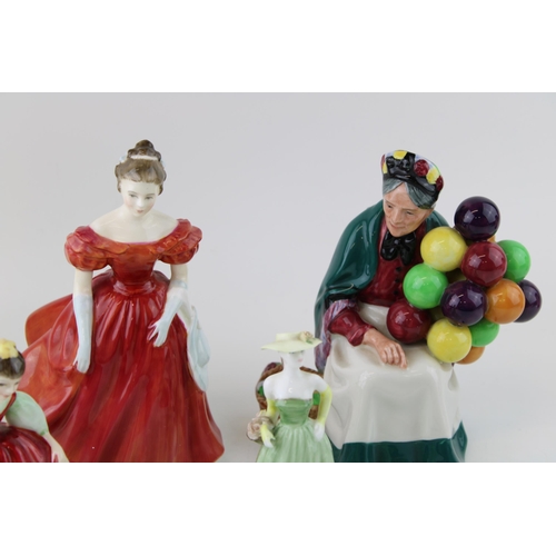 202 - A collection of Royal Doulton figures to include 'The Old Balloon Seller' HN 1315, (2nds) Royal Doul... 