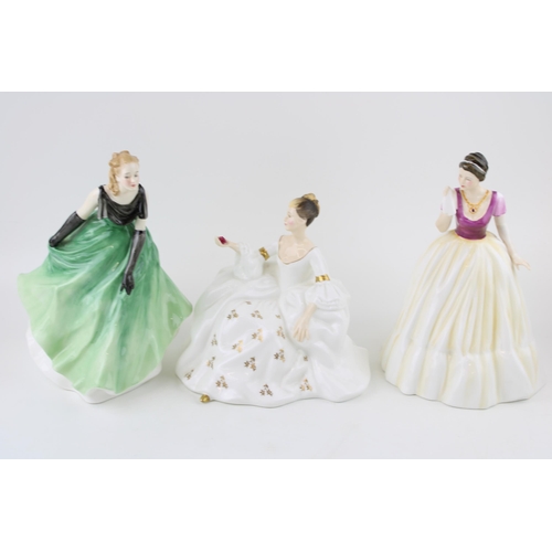 204 - Royal Doulton figures 'Miranda' HN 3037, 'Vanessa' HN3198 together with 'My Love' HN2339. Height 22c... 