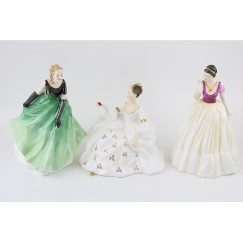 204 - Royal Doulton figures 'Miranda' HN 3037, 'Vanessa' HN3198 together with 'My Love' HN2339. Height 22c... 