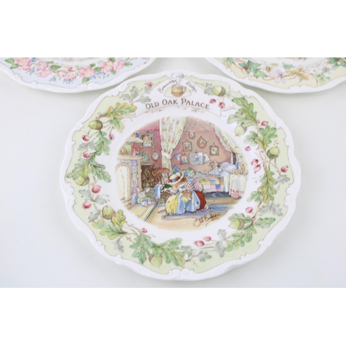 211 - Royal Doulton Brambly Hedge plates to include The Dairy, the Old Oak Palace and The Store Stump (3),... 