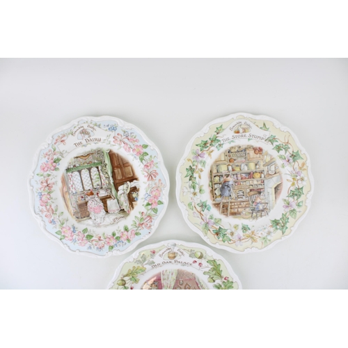 211 - Royal Doulton Brambly Hedge plates to include The Dairy, the Old Oak Palace and The Store Stump (3),... 