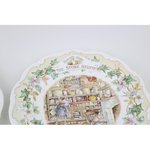 211 - Royal Doulton Brambly Hedge plates to include The Dairy, the Old Oak Palace and The Store Stump (3),... 