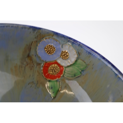 214 - Royal Doulton stoneware bowl with floral design to interior, 18.5cm diameter.