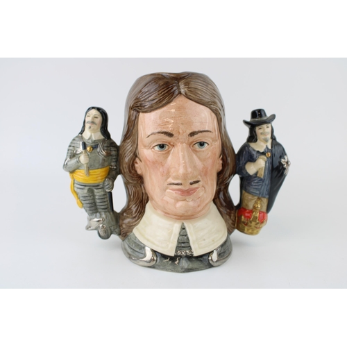 239 - Large Royal Doulton two-handled character jug Oliver Cromwell D6968.