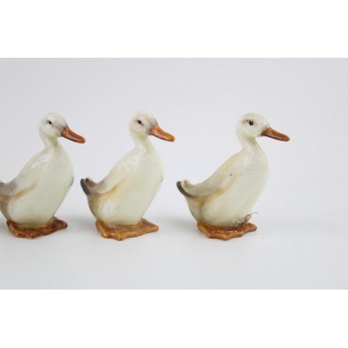 253 - A collection of Royal Doulton small ducks, painted in naturalistic colours, 6cm tall, to include thr... 