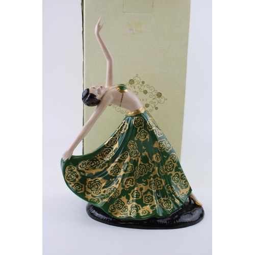 268 - Boxed Coalport Art Deco figurine The Dancer, with certificate.