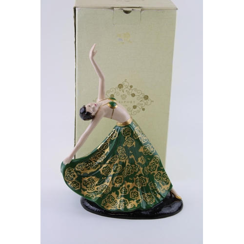 268 - Boxed Coalport Art Deco figurine The Dancer, with certificate.