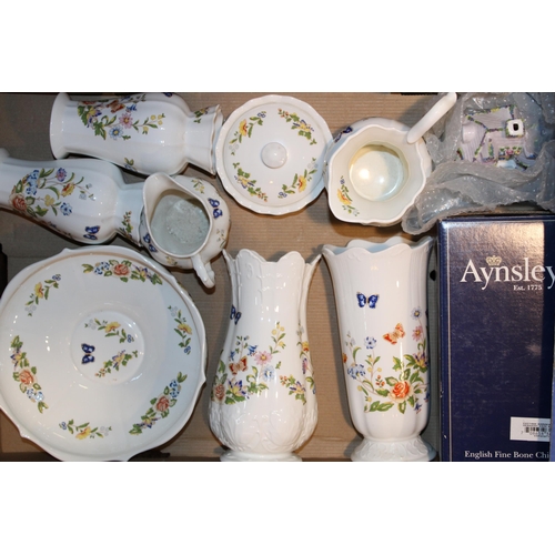 283 - A collection of Aynsley 'Cottage Garden' pattern ceramics to include vases, jugs and similar items t... 