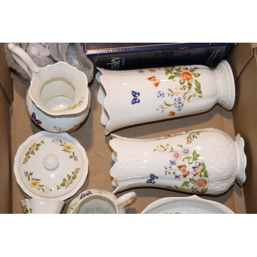 283 - A collection of Aynsley 'Cottage Garden' pattern ceramics to include vases, jugs and similar items t... 