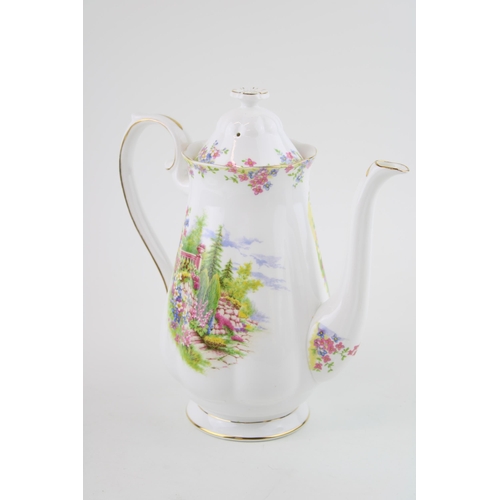 288 - Royal Albert coffee pot in the Kentish Rockery pattern, 23cm tall (chip to inner rim).