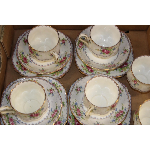 289 - Royal Albert tea ware in the 'Petit Point' pattern c1940s to include twelve trios, cream and sugar. ... 