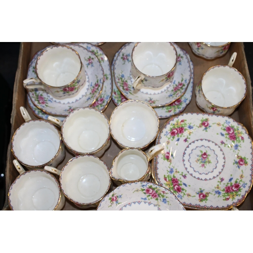 289 - Royal Albert tea ware in the 'Petit Point' pattern c1940s to include twelve trios, cream and sugar. ... 