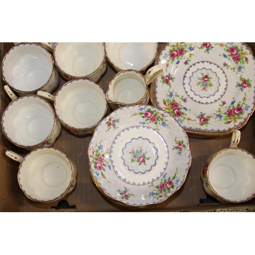 289 - Royal Albert tea ware in the 'Petit Point' pattern c1940s to include twelve trios, cream and sugar. ... 