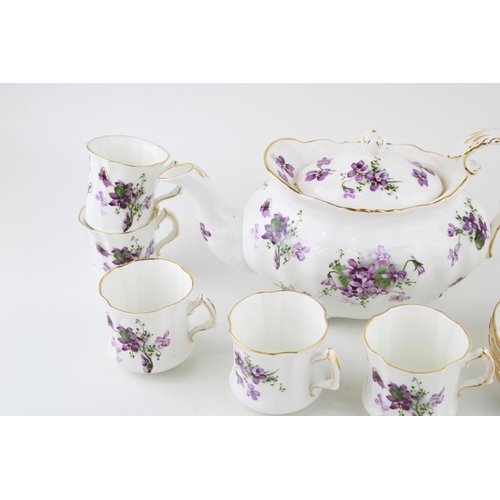 297 - Hammersley Victorian Violets to include a coffee pot, 6 cups (2 styles of 3) and 6 saucers (13).