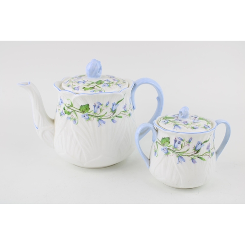 302 - Shelley Harebell to include a teapot with a lidded sugar (2).