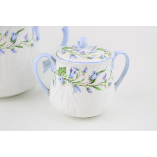 302 - Shelley Harebell to include a teapot with a lidded sugar (2).