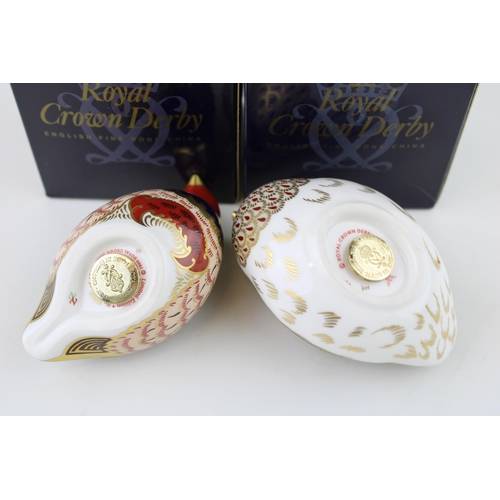 32 - Two boxed Royal Crown Derby paperweights, limited edition Partridge and a Dappled Quail, first quali... 