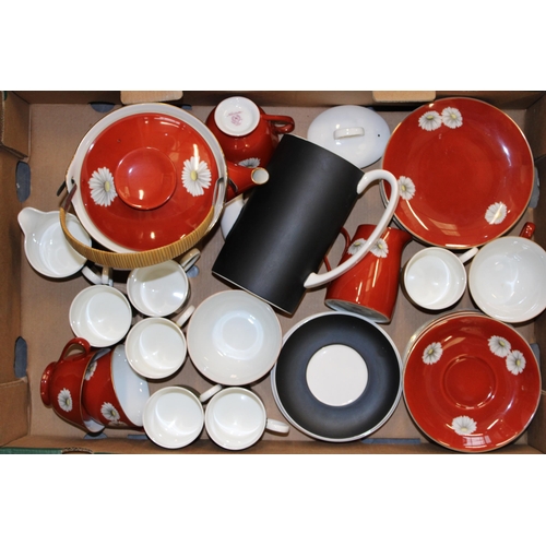 331 - A Susie Cooper / Wedgwood part coffee set with a Noritake part tea set (Qty).