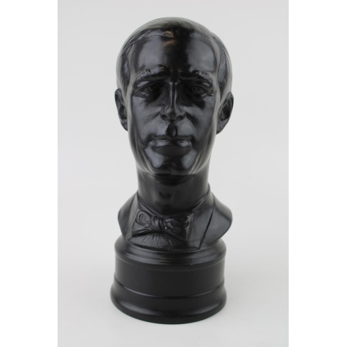 340 - Wedgwood Black Basalt bust of HRH Prince Philip Duke of Edinburgh, 24cm tall.