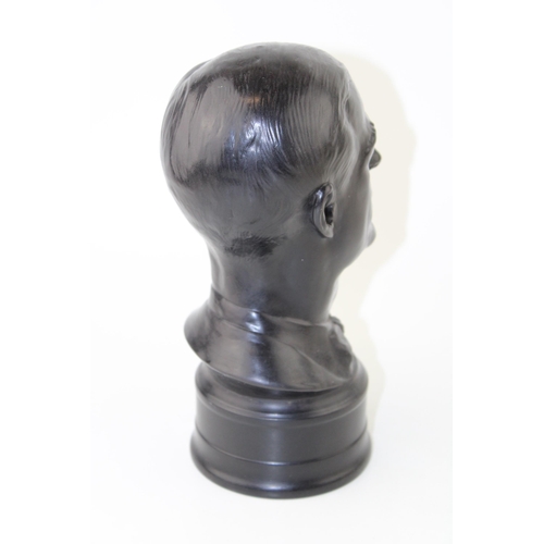 340 - Wedgwood Black Basalt bust of HRH Prince Philip Duke of Edinburgh, 24cm tall.