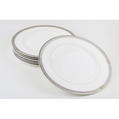 349 - Wedgwood Vera Wang set of 8 Tiara dinner plates, 27.5cm diameter (8).