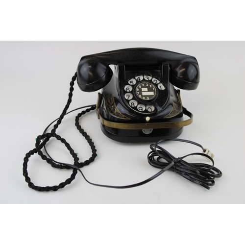 352 - A vintage Belgian phone, 'Belgique Bell Telephone' MFG Company. Converted for use in UK. Height 15cm... 