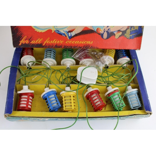 361 - A scarce set of 12 vintage 1950s Pifco Lanternlites Christmas party electric lights in original adve... 