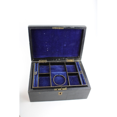 362 - A collection of Victorian and early c20th boxes to include two leather covered jewellery or sewing b... 