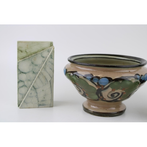 372 - Studio pottery to include two Danico of Denmark vases, a Royal Copenhagen small vase 2800 1259 and a... 