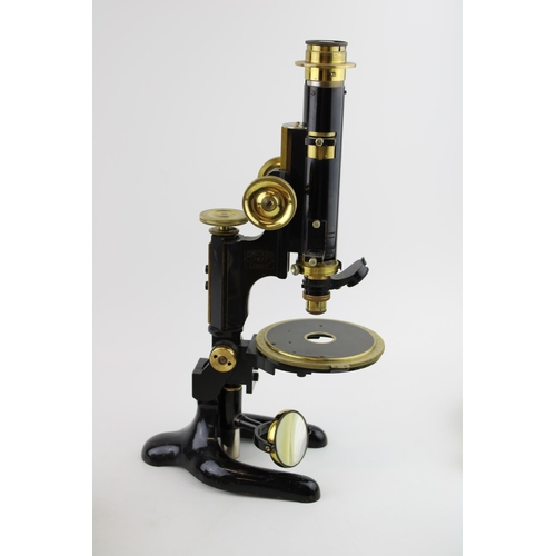 382 - J. Swift & Son 17577 London Microscope, late 19th, early 20th century. Appears to complete and in wo... 