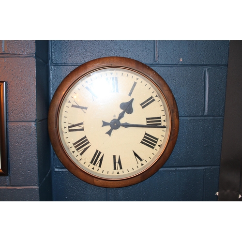 389 - An oversized GPO 'General Post Office' round wall clock, copper bezel, original dial with roman nume... 