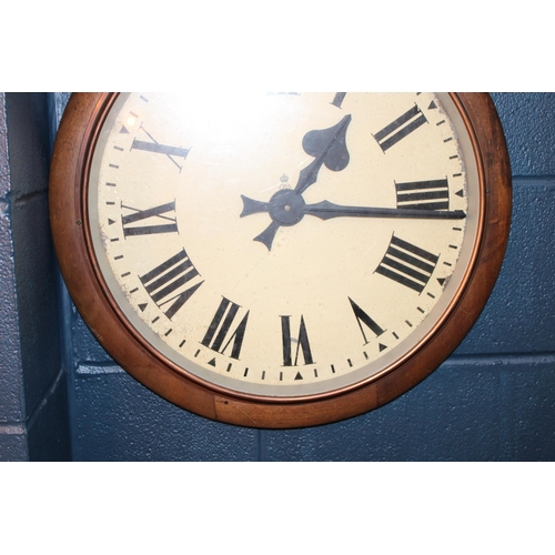 389 - An oversized GPO 'General Post Office' round wall clock, copper bezel, original dial with roman nume... 