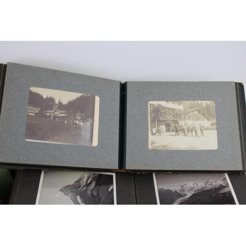 413 - A collection of eight photograph albums containing original travel and mountaineering images from Sc... 