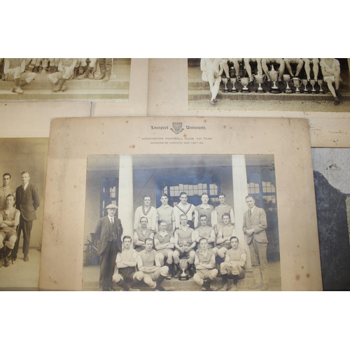 415 - A collection of thirteen early 1920s Liverpool University large format Sporting photographs includin... 