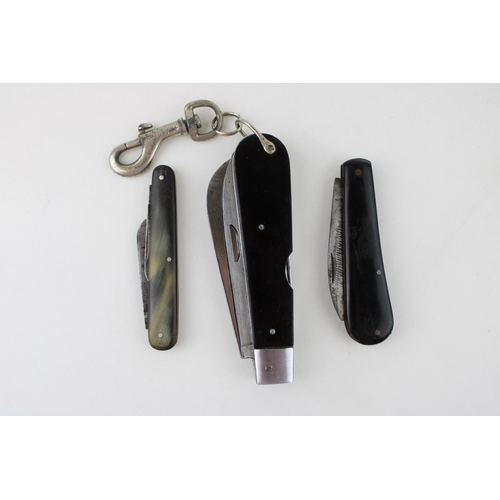 449 - A Taylor's Eye Witness Sheffield pruner pruning knife with a G Hibbert bone handle pocket knife and ... 