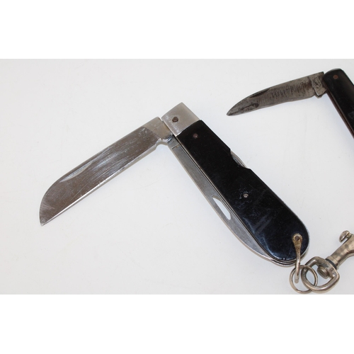 449 - A Taylor's Eye Witness Sheffield pruner pruning knife with a G Hibbert bone handle pocket knife and ... 