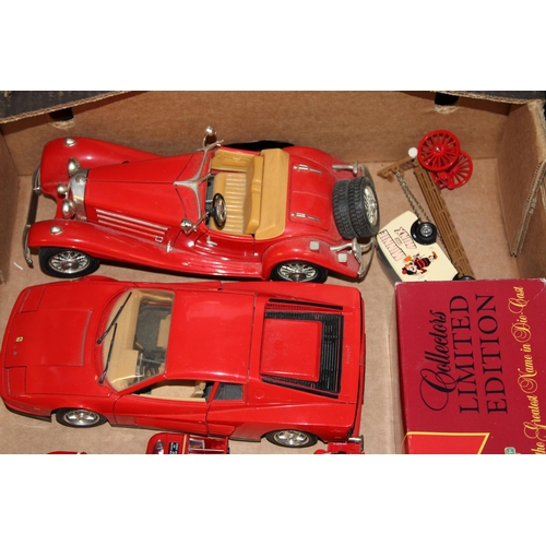 455 - A collection of vintage die cast models to include Ferrari and Mercedes Benz large 1/18 scale models... 