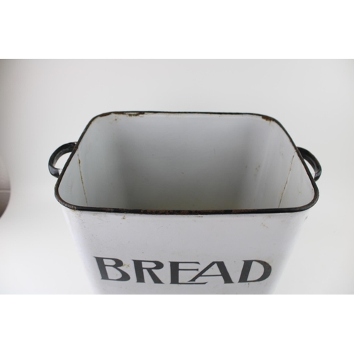 465 - Vintage mid 20th century enamel bread bin, 35cm tall.