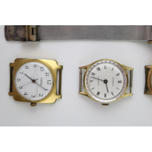 477 - A collection of vintage gentleman's watches to include a USSR Square Raketa Stone dial Soviet automa... 