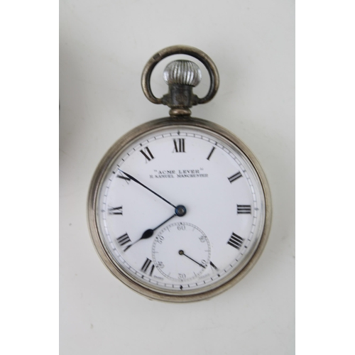 484 - A silver open face top winding pocket watch 'Acme Lever' by H. Samuel, Manchester, hallmarked Birmin... 