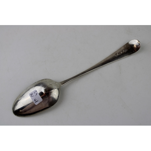 558 - Silver Georgian table spoon, London 1782, Hester Bateman, 60.5g.