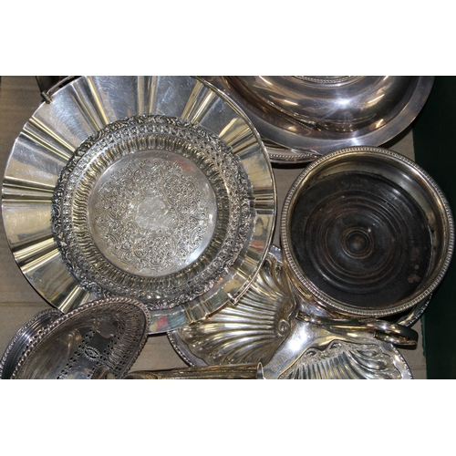 578 - Silver plate to include goblets, a wine cooler, an entree dish and others (Qty).