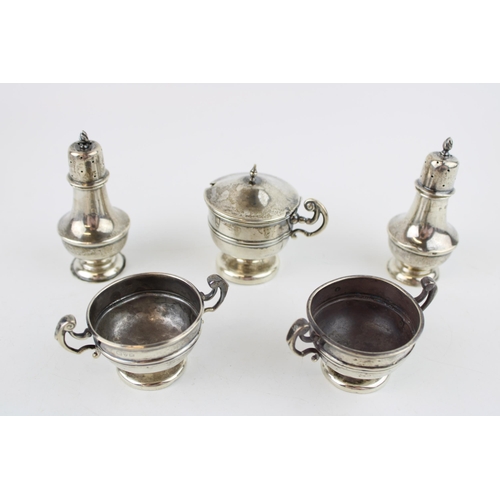 586 - A collection of antique silver items to include salts and peppers. Hallmarked Chester and Birmingham... 