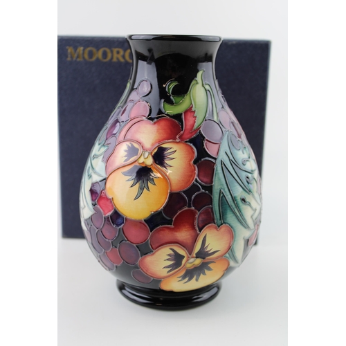 64 - Boxed Moorcroft painting master in 'A Fruit Feast' pattern, first quality, 20cm tall.