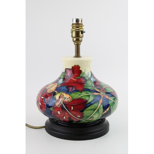 69 - Large Moorcroft lamp base in the Simeon pattern, squat form, by Philip Gibson, circa 20cm diameter.