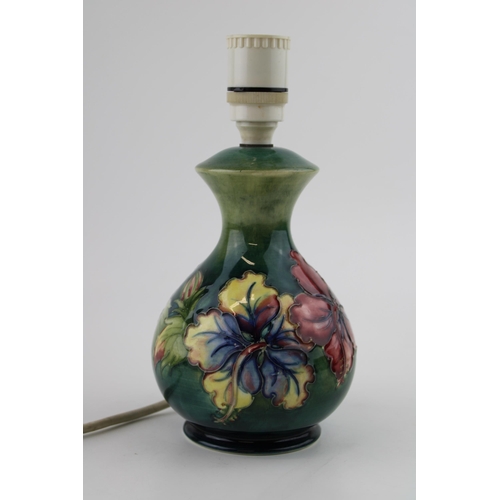 70 - Moorcroft lampbase, Clematis pattern, 23cm tall.