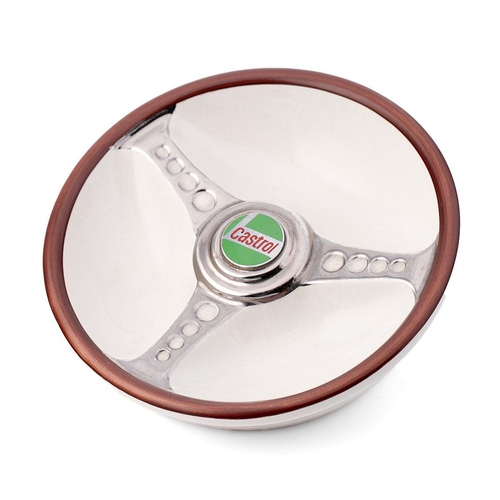 14 - Beswick Les Leston Castrol steering wheel ashtray, circa 1960s, 19cm diameter.