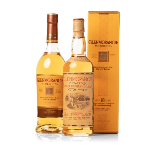 180 - Two bottles of Glenmorangie 10 year old single malt scotch whiskey 70cl & 75cl plus a 1 litre bottle... 